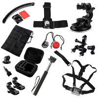 13 In 1 Chest Monopod Mount Adapter Case Belt Accessories Kit For Gopro Hero 1 2 3 4 3 Plus Xiaomi Yi Sjcam Camera