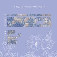 135 Toetsen Chinese Equinox Flower PBT Keycap Set Cherry Profiel Sublimatie Keycaps voor 61/68/75/84/87/89/96/98 100/104