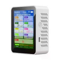 14 In 1 Tuya WiFi Luchtkwaliteitsmonitor HCHO TVOC CO2 Koolmonoxide PM2.5 PM10 Temperatuur Vochtigheid Draagbare Oplaadb