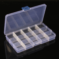 15 Cells Compartment Plastic Storage Box Adjustable Detachable For Nail Tip Gems Little Stuff