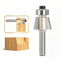 15 Graden chamfer routerbit 6 mm / 1/4 inch shank tungsten carbide houtbewerkings snijwerktuig voor houtplaat afschuinen