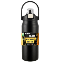 1500 Ml Grote Capaciteit Draagbare Thermosfles met Rietje, 304 Roestvrij Staal, Thermische Beker, Kopje, Koffiebeker, Sp