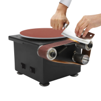 150Mm Mini Schuurschijf Machine Bandschuurmachine Messenslijper Verstelbare Snelheid voor Houtbewerking Metaal Steen Sli