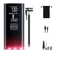 150PSI 8000mAh Bandenpomp Elektrische Draadloze Draagbare Auto Luchtcompressor Dubbele Display voor Motorfiets Fiets Bal