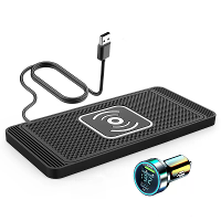 15W Draadloze Auto Lader Snelle Draadloze Auto Lader Siliconen Pad Stand voor Slimme Telefoons voor iPhone 16 16 Pro 15