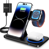 15W Opvouwbare Draadloze Oplader Snel Draadloos Laadstation voor Slimme Telefoons voor iPhone 15 14 13 voor Huawei Pura