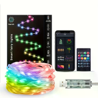 16,4 Ft / 32,8 ft / 65,6 ft iDeal LED Kleurrijke USB LED Decoratieve String Lichten met App Bediening Bluetooth Afstands