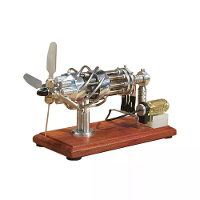 16 Cilinder Swash Plate Stirling Motor Model Quartz Glas Warmte Lucht Creatieve Motor Generator Enkele / Dubbele Benzine