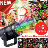 16 Patroon Projector LED Lichten Kerst DJ Feestverlichting Podiumverlichting Binnen  en Buitendecoratie Laser Lamp Feest