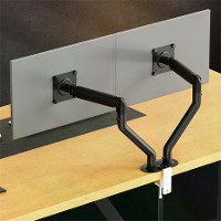 17 32 Inch Dual Monitor Stand Met Dubbele Pneumatische Armen, 360° Rotatie, +90° Kanteling, Hoogte Verstelbaar, VESA 75x