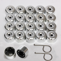 17Mm Chrome Alloy Wheel Locking Nut Bolts Covers Caps For Vw Golf Passat Polo