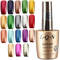 18 Colors 15ml Soak Off Metallic Metal Nail Uv Gel Polish