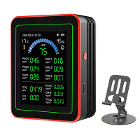 18 In 1 Luchtkwaliteitsdetector Formaldehyde CO TVOC CO2 PM1.0 PM2.5 Monitor Temperatuur Vochtigheid Hoogwaardige Draagb