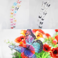18 Pieces 3d Butterfly Crystal Transparent Decor Wall Sticker Home Wall Wedding Party Decoration