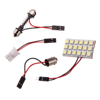 18 Smd 5050 T10 Car Interior Dome Door Led Panel Light White
