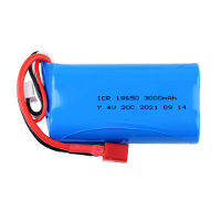18650 7.4V 3000MAH 20C LiPo batterij T stekker voor WLtoys 144001 RC auto