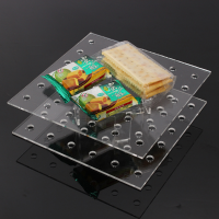 18Cm Square Transparent Acrylic Cake Stand Wedding Birthday Cake Stand