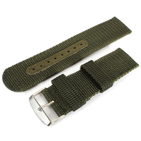18Mm 20mm 22mm 24mm Nylon Polyamides Canvas Black Mental Watch Band