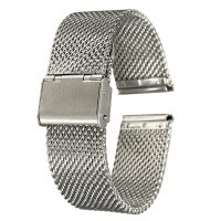 18Mm 20mm 22mm Unisex Stainless Steel Chainmail Watch Strap Band