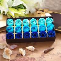 18Pcs Rose Soap Flower Bath Romantic Shower Soap Petals Wedding Decoration Gifts