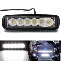 18W 6 Led Work Light Daytime Running Driving Drl Fog Lamp For Suv Atv Boat Dc 10 30v