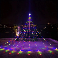 198 LED Vijfpuntige Ster Licht Waterval Licht Water Slepen Licht Kerstmis Vakantie Decoratie Licht Tuin Ster Licht Strin