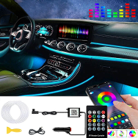 1IN1 2M RGB LED Atmosphere Auto interieur Omgevingslicht Strips verlichting via appbediening Neon LED Dash Board Decorat