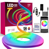 1M/2m/3m/5m Neon LED Strip RGB + IC Neon LED Strip 12V IP65 Waterdichte Neonlichtstrip DIY Flexibele LED strip met Afsta