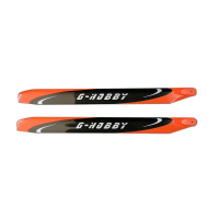 1Paar fluorescerend oranje 700mm koolstofvezel hoofdrotorblad voor Align 700 SAB700 X7 RC Helikopter