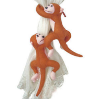 1Pair Monkeys Curtain Buckle Tiebacks Holder Window Drapery Decoration