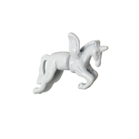 1Pc 3d White Animal Unicorn Horse Puncture Ear Stud Earring Unisex