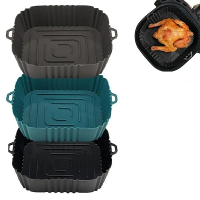 1PC Bakplaat Siliconenbakplaat voor Airfryer Oven Gebakken Kip Pizza Mat Olievrije Siliconen Pan Airfryer Accessoires