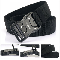 1Pc Popvcly riem metalen gesp snel loslaten riem casual gereedschapstraining riem heren broeksriem