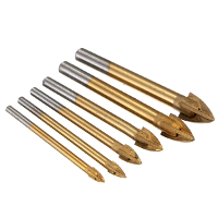1Pcs 4 12mm Alloy Cross Tip Glass Drill Tile Cermic Drill Triangle Drill