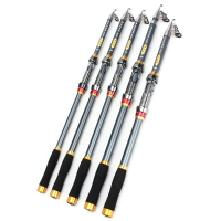 2.1/2.4/2.7/3.0/3.6M Carbon Telescopic Spinning Pole Saltwater Casting Sea Fishing Rod