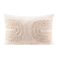 Leen Bakker   Sierkussen Mels   Off white   40x60 Cm   Polyester   Wit