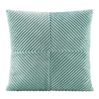 Leen Bakker   Sierkussen Raf   Grijsgroen   45x45 Cm   Polyester   Blauw#Groen