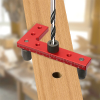 2 10Mm Dowel Jig Vierkante Centerzoeker Houtbewerkingsgereedschap Boorgeleider voor Rechte Gaten Zelfcentrerende Lijnnag
