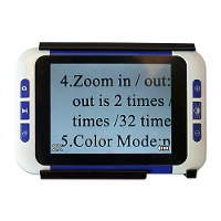 2 32X 3,5 inch LCD digitale loep draagbare leeshulp oplaadbare batterij TV OUT meerdere kleurenmodi zakformaat loep
