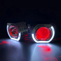 2,5'' VER 8.1 Bi Xenon projectorlens H1 motorfiets koplamp voor X5 BM Sportmotor LED vierkante gezichtjes DRL retrofit H