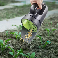 2,5L Tuinzaaimachine Multifunctionele Tuin Tool Verstelbare Handmatige Zaaddispenser Geschikt voor Graszaad, Mest, Aarde