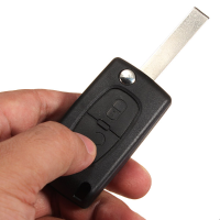 2 Buttons Remote Flip Key Shell Case For Peugeot With New Blade