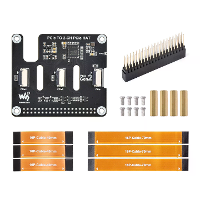 2 Ch PCIe FFC adapterbord voor Raspberry Pi 5 Breidt 2 Ch PCIe FFC connectoren uit Ondersteunt het stapelen van meerdere