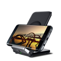 2 Coils Qi Wireless Fast Charger Stand Station Holder Pad Dock For Iphone X/8/8plus Samsung S8