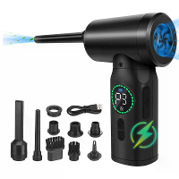 2 In 1 6000mAh Draadloze Draagbare Digitale Display Luchtstofzuiger Blazer Stofzuiger Draagbare Autostofzuiger Gecomprim
