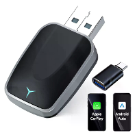 2 In 1 Bedrade naar Draadloze CarPlay Adapter & Android Auto Draadloze Adapter Plug & Play