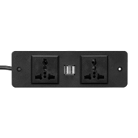 2 In 1 Desktop Stopcontact Eenvoudige Installatie Universele Verlenging Socket Dubbele USB poorten 2500W Beoordeeld Verm