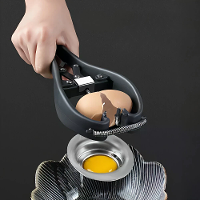 2 In 1 Keuken Eierschaalopener Eiwitseparator 304 RVS Eierschaalopener Snelle Eierklopper Keuken Gadgets Eierhouder