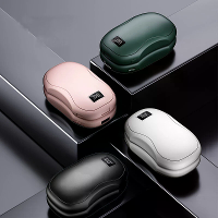 2 In 1 Magnetische Handwarmer Creatieve Gesplitste Powerbank Mini Dubbelzijdige Verwarmingshandwarmer met Digitale Scher