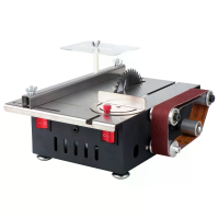 2 In 1 Mini Tafelzaag Met Bandafbraap 200W Draagbare Banking Zaag 4 Inch Blad 0 180° Hoek Voor Houtbewerking Doe Het Zel